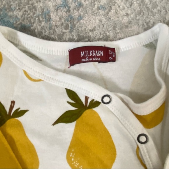 Milkbarn Pear 9-12m Snap Footie - Picture 3 of 5